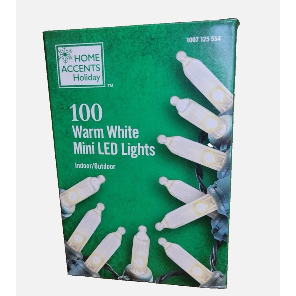 Home Accent 100 Color  Warm White Mini LED Lights‎ Christmas